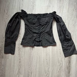 PLT black corset top
